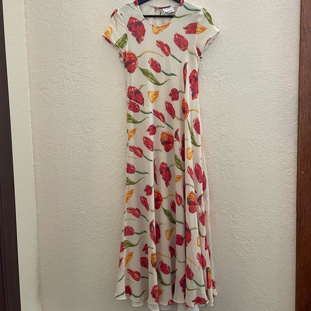 Vintage Silk Maxi Dress by Tracy M